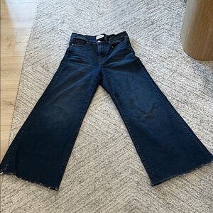 Frame Denim Dark Blue Palazzo Wide Leg Jeans